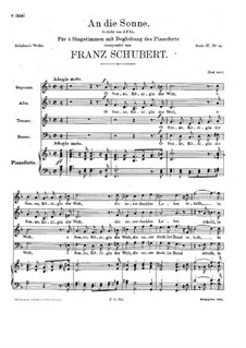 An die Sonne (To the Sun), D.439: An die Sonne (To the Sun) by Franz Schubert