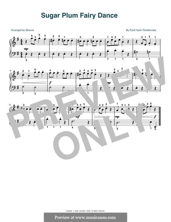 No.3 Dance of the Sugar-Plum Fairy, for Piano: For a single performer by Pyotr Tchaikovsky