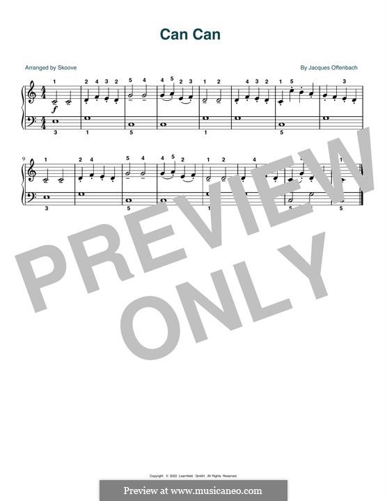 Can-Can (Printable Scores): For piano by Jacques Offenbach