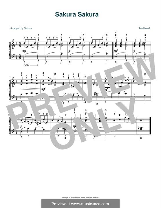 Sakura (Cherry Blossom): For piano by folklore
