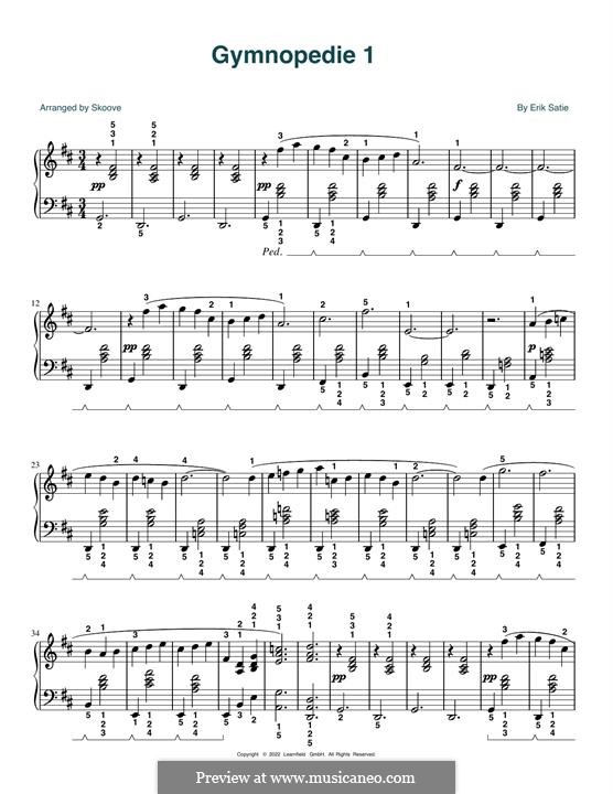 No.1: For piano by Erik Satie