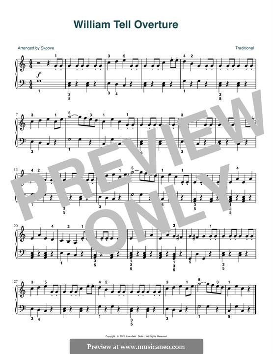 Overture (Printable Scores): For piano by Gioacchino Rossini