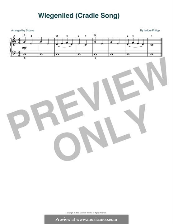 Wiegenlied (Cradle Song) by I. Philipp sheet music on MusicaNeo