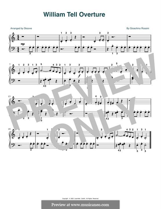 Overture (Printable Scores): For piano by Gioacchino Rossini