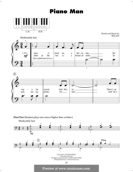 Piano Man: For piano by Billy Joel