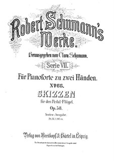 Sketches, Op.58: Complete set by Robert Schumann