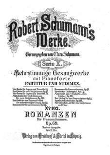 Romances for Female Voices and Piano ad libitum, Op.69: Complete set by Robert Schumann