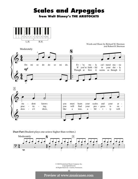 Scales and Arpeggios: For piano by Richard M. Sherman, Robert B. Sherman