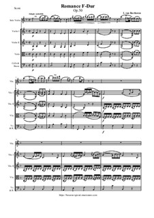Romance for Violin and Orchestra No.2 in F Major, Op.50: Full score, parts by Ludwig van Beethoven
