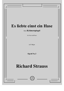 No.3 Es liebte einst ein Hase: E Major by Richard Strauss