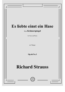 No.3 Es liebte einst ein Hase: F Major by Richard Strauss
