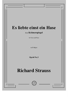 No.3 Es liebte einst ein Hase: D Major by Richard Strauss