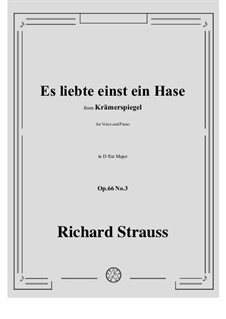 No.3 Es liebte einst ein Hase: D flat Major by Richard Strauss