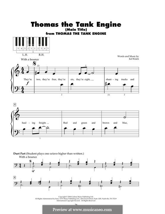 Thomas the Tank Engine (Main Title): For piano by Ed Welch