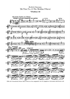 Vltava, T.111: Violin II part by Bedřich Smetana