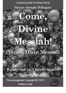 Come, Divine Messiah! by S. Pellegrin - sheet music on MusicaNeo