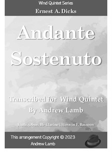 Andante Sostenuto: For wind quintet by Ernest A. Dicks