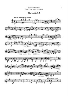 Šarka, T.113: Clarinets parts by Bedřich Smetana