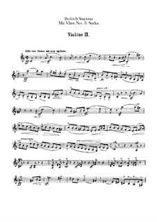Šarka, T.113: Violin II part by Bedřich Smetana