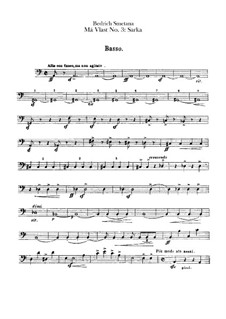 Šarka, T.113: Double bass part by Bedřich Smetana