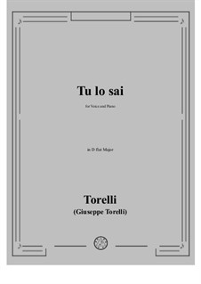 Tu lo sai (You Know): D flat Major by Giuseppe Torelli