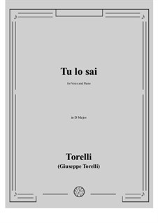 Tu lo sai (You Know): D Major by Giuseppe Torelli