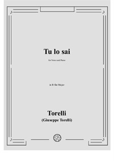 Tu lo sai (You Know): B flat Major by Giuseppe Torelli