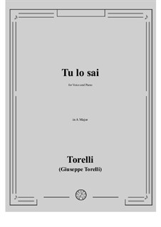 Tu lo sai (You Know): A Major by Giuseppe Torelli