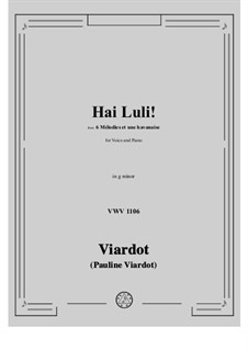 Hai luli: G minor by Pauline Viardot