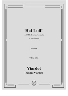 Hai luli: E minor by Pauline Viardot