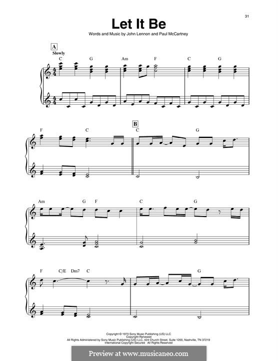 Instrumental version: For harp by John Lennon, Paul McCartney