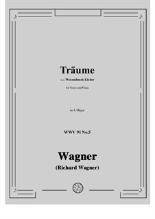 No.5 Dreams: A Major by Richard Wagner