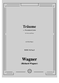 No.5 Dreams: B flat Major by Richard Wagner
