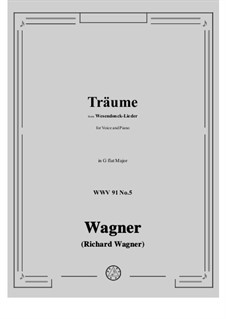 No.5 Dreams: G flat Major by Richard Wagner