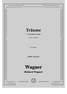 No.5 Dreams: E Major by Richard Wagner