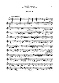 Blanik, T.121: Violin II part by Bedřich Smetana