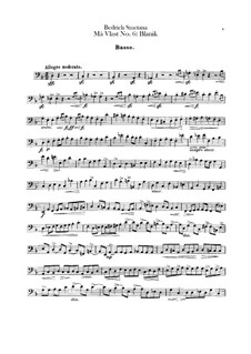 Blanik, T.121: Double bass part by Bedřich Smetana