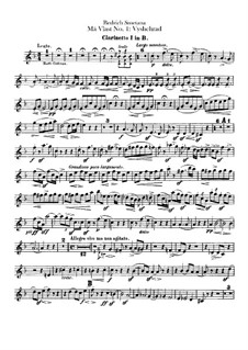 Vyšehrad, T.110: Clarinets parts by Bedřich Smetana