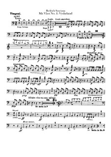 Vyšehrad, T.110: Percussion parts by Bedřich Smetana