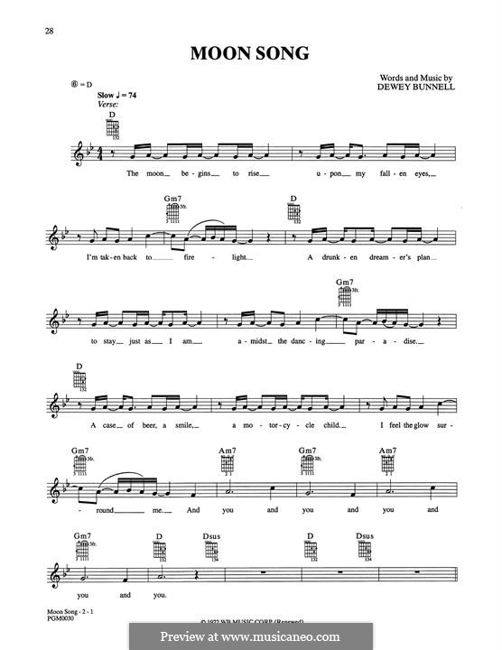 Moon Song (America): Moon Song (America) by Dewey Bunnell