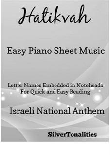 Hatikvah (With Hope): For easy piano by folklore