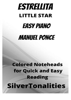 Estrellita: For easy piano with colored notation by Manuel Ponce