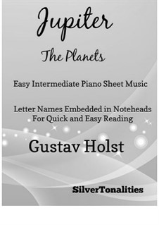 Jupiter: For easy intermediate piano by Gustav Holst