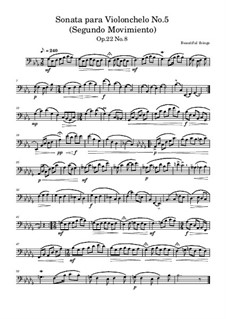 Sonata para Violonchelo No.5, Op.22 No.8: Segundo Movimiento by Beautiful things Martínez