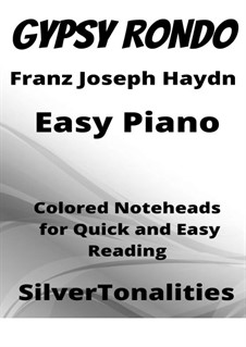 Piano Trio No.39 in G Major, Hob.XV/25: Movement III, for easy piano with colored notation by Joseph Haydn