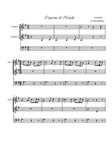 Canzone di Natale: For two violins by folklore