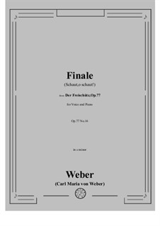 No.16 Finale (Schaut, o schaut!): No.16 Finale (Schaut, o schaut!) by Carl Maria von Weber