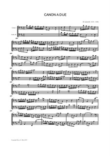 Canon a Due (for 2 cellos): Canon a Due (for 2 cellos) by Domenico Gabrielli