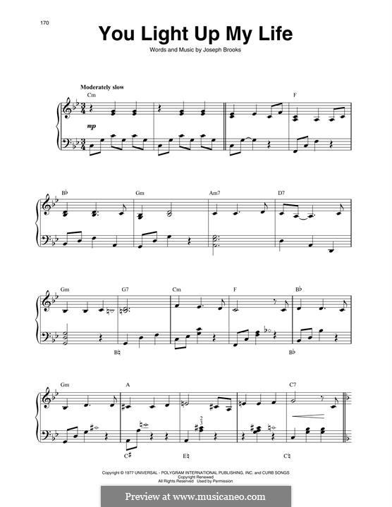 You Light Up My Life: For harp by Joseph Brooks
