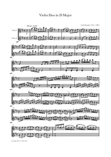 Violin Duo in D: Violin Duo in D by Carl Stamitz